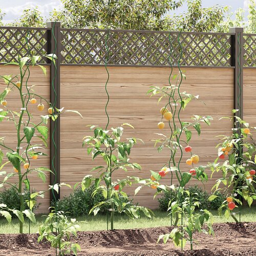 VidaXL Spiralna podr&amp;scaron;ka za biljke Zelena Čelik 170 cm Izdržljiva Slike