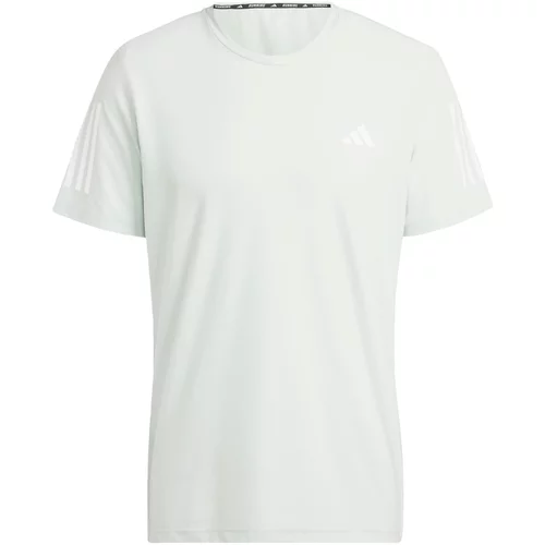Adidas Funkcionalna majica 'Own the Run' pastelno zelena / bela