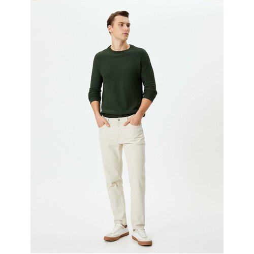 Koton Knitwear Sweater Basic Crew Neck Raglan Sleeve Cotton Cene