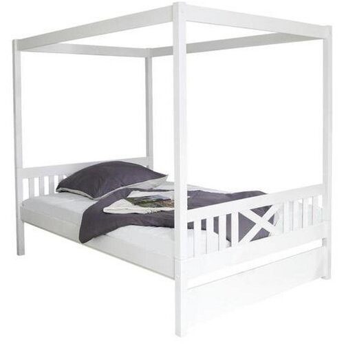 MID.YOU Postelja Z Baldahinom Lino, Bor, Masivno, Bela Cene