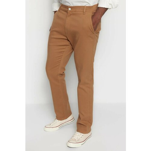 Trendyol Plus Size Camel Men's Regular Fit Casual Trousers Slike