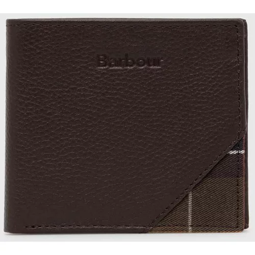 Barbour Usnjena denarnica moški, rjava barva