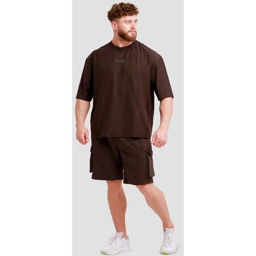 GymBeam Mu&amp;scaron;ka oversized majica Unstoppable Brown Slike