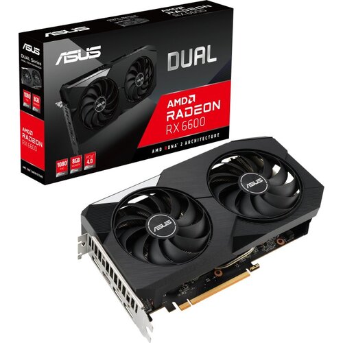Asus AMD Radeon RX 6600 8GB DUAL-RX6600-8G grafička kartica Slike