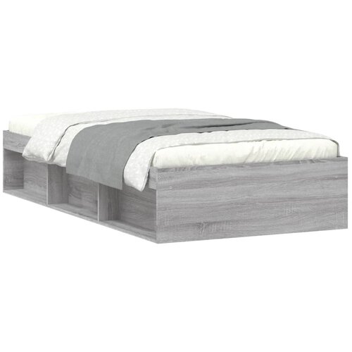 Maison Chic Posteljni okvir - Enojna postelja - Postelja za odrasle siva sonoma 100x200 cm-J9044, (21760586) Slike