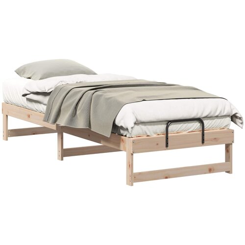 vidaXL Konstrukcija postelje Rjava 90 x 210 cm Masivno borovo les, (5000127762) Cene
