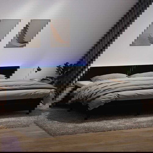 vidaXL Box spring krevet s madracem crni 180x220 cm baršunasti Cijene