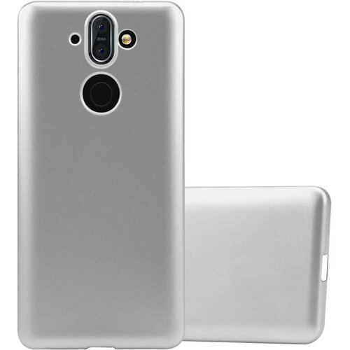 Cadorabo Case, združljiv z Nokia v kovinskem srebru - za&scaron;čitni pokrov, narejen iz fleksibilnega silikona TPU, (20596080) Cene