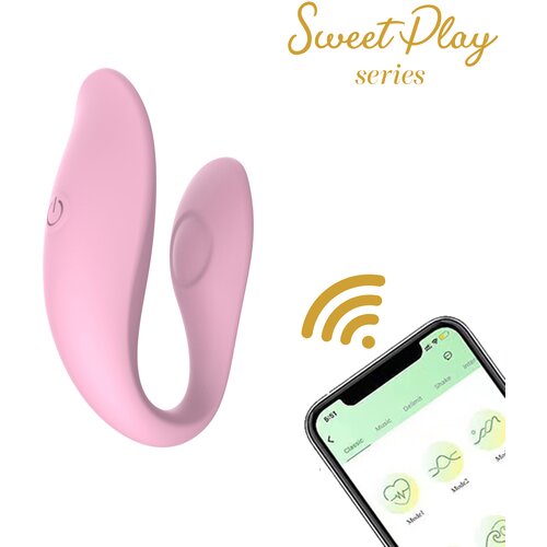 Erospace C-Type Vibrator App Control Sweet Play A7 Pink Slike