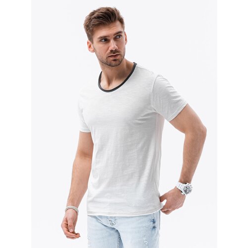 Ombre Men&amp;#039;s t-shirt with raw finish - ecru Slike
