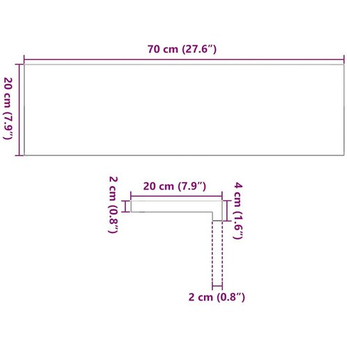 VidaXL Prozorske klupice 2 kom 70x20x2 cm netretirane masivne hrast Slike