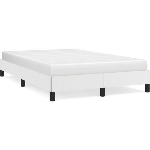 VidaXL Okvir kreveta bijeli 120 x 190 cm od umjetne kože Slike