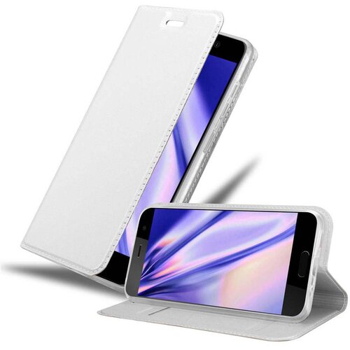 Cadorabo Ohišje, združljivo z HTC U PLAY v klasično srebrno - Zaščitni ovitek z magnetnim zapiranjem, stoječo funkcijo in režo za kartice, (20552050) Cene