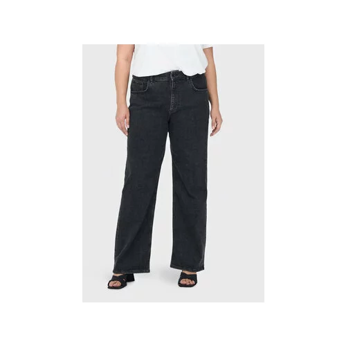 Only Carmakoma Jeans hlače 15265201 Črna Regular Fit