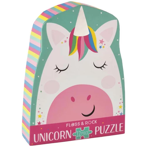 Floss&Rock® slagalica jigsaw puzzle unicorn (12 komada)