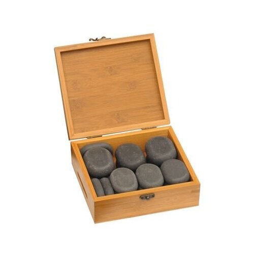 ACUTOP Hot Stones - set u bambusovoj kutiji, 18 komada Slike