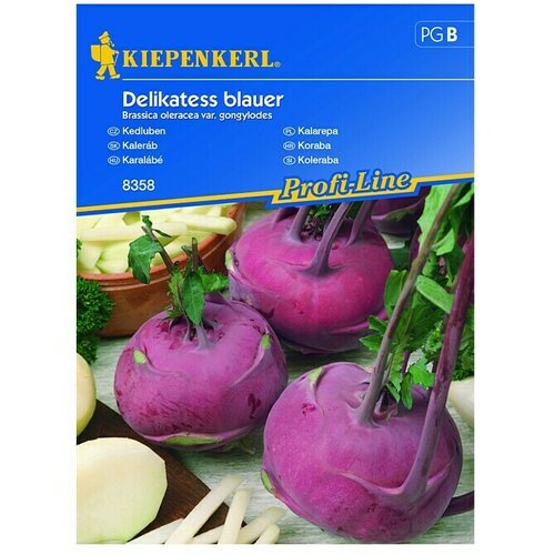 KIEPENKERL Profi-Line Sjeme povrća Koraba Delikatess Blauer (Brassica oleracea var. gongylodes, Berba: Lipanj) Slike