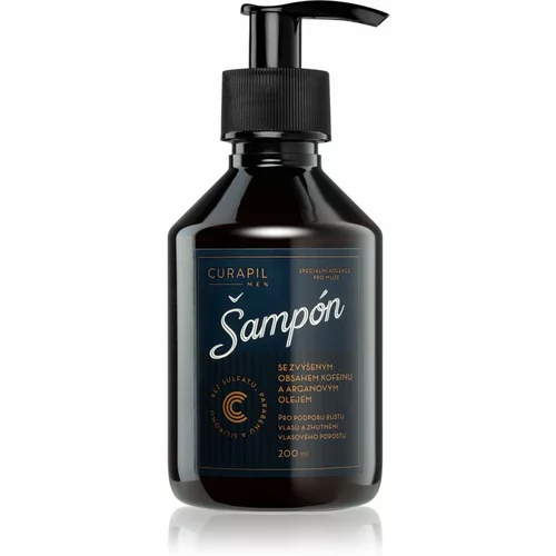 Curapil Men šampon s kofeinom za moške za pospeševanje rasti las 200 ml