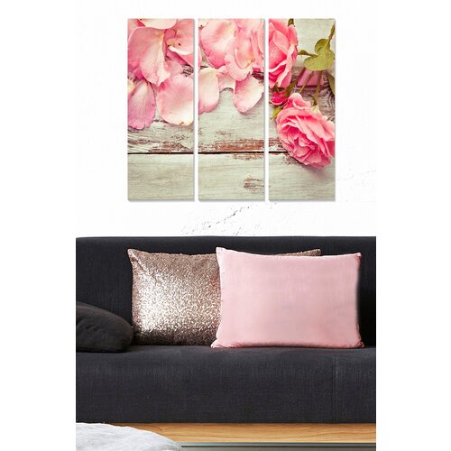 Wallity MDF162062531 multicolor decorative mdf painting (3 pieces) Cene