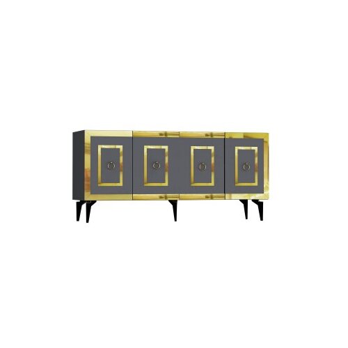 Hanah home karya - anthracite, gold anthracitegold console Cene