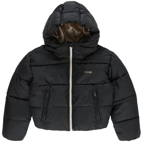 BOSS Kidswear Prijelazna jakna smeđa / crna