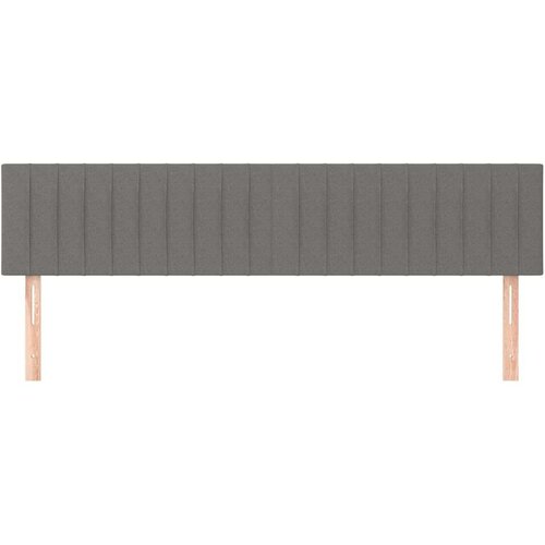  Uzglavlja 2 kom tamnosiva 100x5x78/88 cm od tkanine Slike