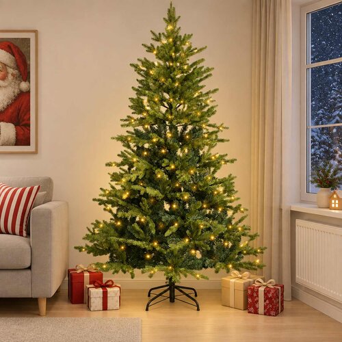  Umjetno božićno drvce s kuglicama 300 LED lampica Cijene
