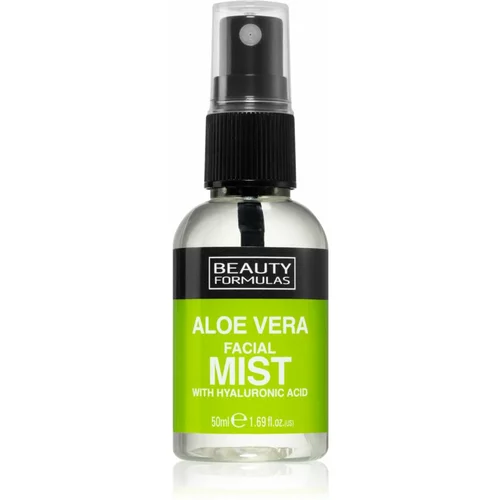 Beauty Formulas Aloe Vera meglica za obraz z osvežujočim učinkom 50 ml