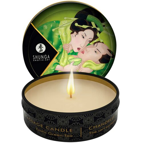 Shunga Libido Massage Candle Exotic Green Tea 30ml Slike