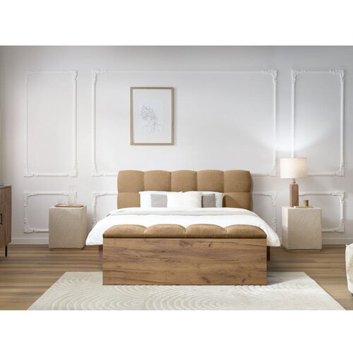Bobochic Paris Bež oblazinjena zakonska postelja z letvenim dnom 180x200 cm Kumo &amp;ndash; Slike