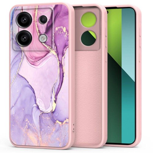 Onasi silikonski ovitek marmor za xiaomi redmi note 13 pro 5G - roza Cene