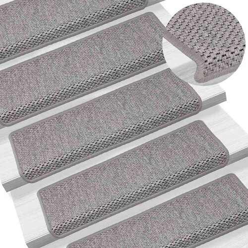 VidaXL Samoljepljivi otirači za stepenice 30 kom 65x21x4 cm srebrni Slike