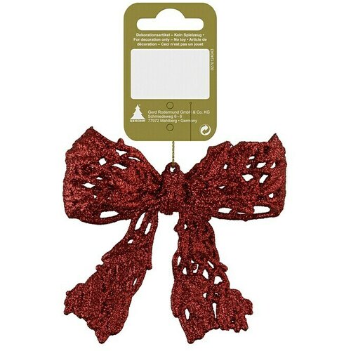  Okrasek za božično drevo Pentlja (Rdeče barve z bleščicami, Plastika) Cene