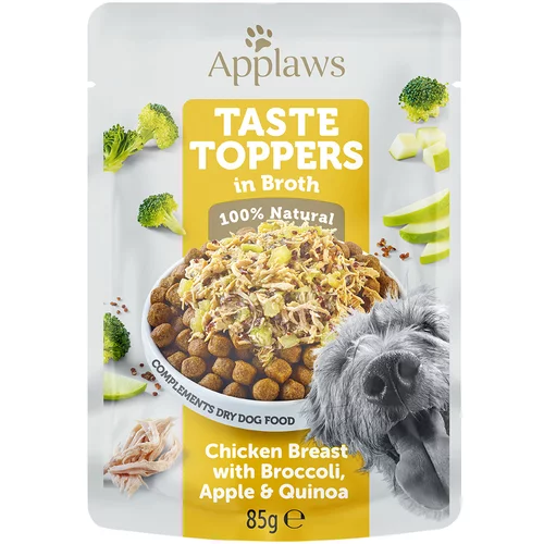Applaws Ekonomično pakiranje Taste Toppers u juhi vrećice 24 x 85 g - Piletina s brokulom, jabukom i kvinojom