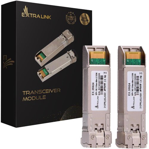 Extralink SFP+ 10G, 1310nm, SM, LC, 40km, 2-PACK, cena po komadu Cene