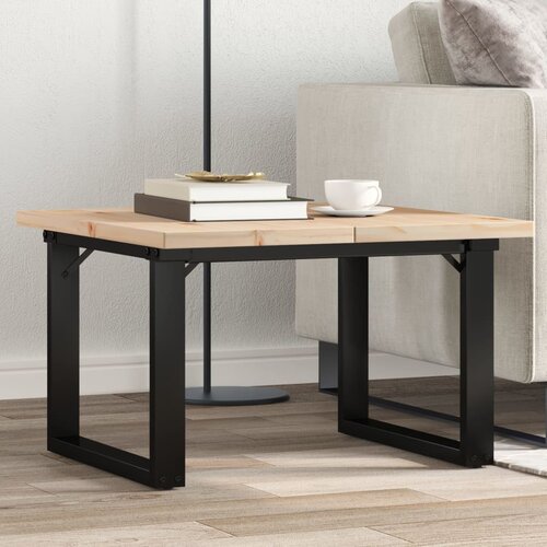  Stolić za kavu O-oblika 60x60x40,5 cm od borovine i čelik Cijene