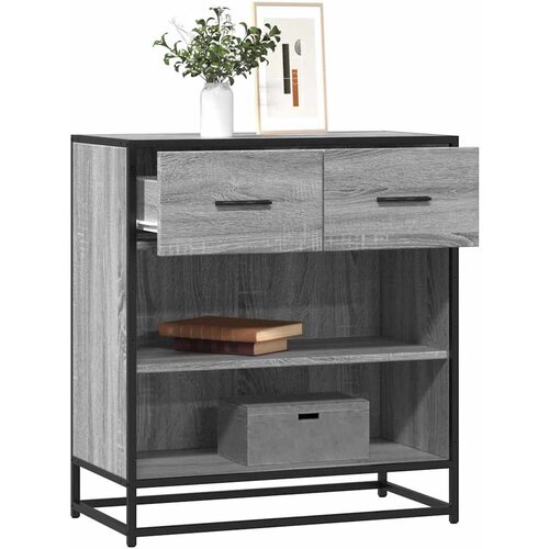 VidaXL Komoda siva sonoma 68x35x76 cm inženirski les Slike