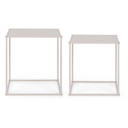 YES EVERYDAY Bež kovinske mizice v kompletu 2 ks 38x38 cm Alrik &amp;ndash; Slike