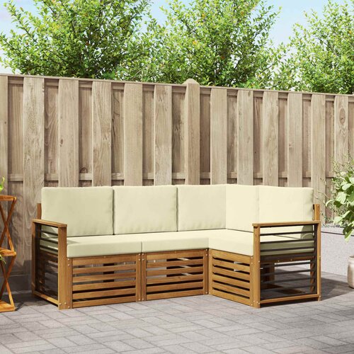  Set vanjskih sofa 4 kom. Prirodna i krem Poliester Cene