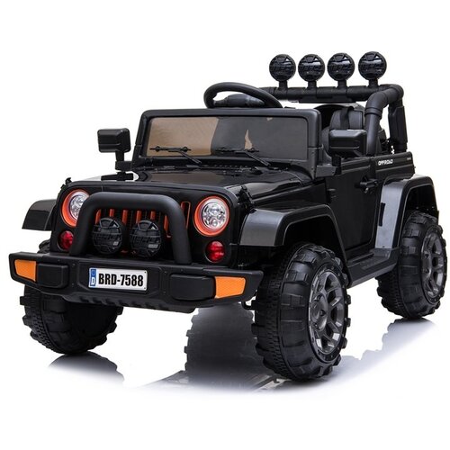Lean Toys Avto na akumulator Jeep BRD-7588 črna lea Slike