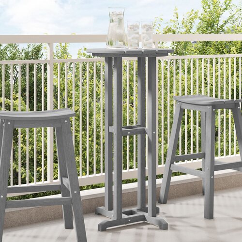 vidaXL Bar Miza Svetlo Siva 55x55x107 cm HDPE Cene