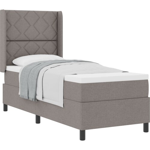 vidaXL Box spring krevet Sivo-smeđa 90 x 190 cm tkanina Cene