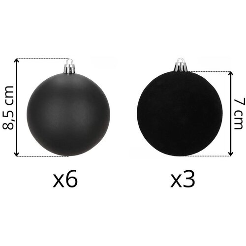  Ca1538 set božićnih kuglica 8 cm 9 kom. Slike