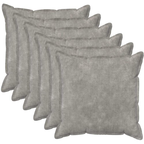  Presvlaka za jastuk 6 pcs HOUTEN Svjetlosiva 65 x 65 cm Cijene