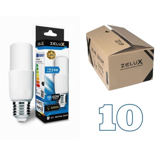 Zelux 10x led sijalka E27 stick 9W T37 730lm nevtralno bela 4000K Cene