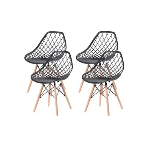  Set trpezarijskih plastičnih stolica Skandi crna 4/1 25-KS009SET Cene