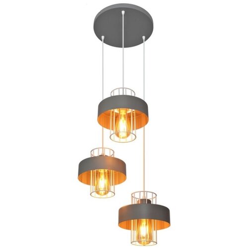  Visilica na sajli VOLTA 3xE27/15W/230V prečnik 42 cm siva Slike