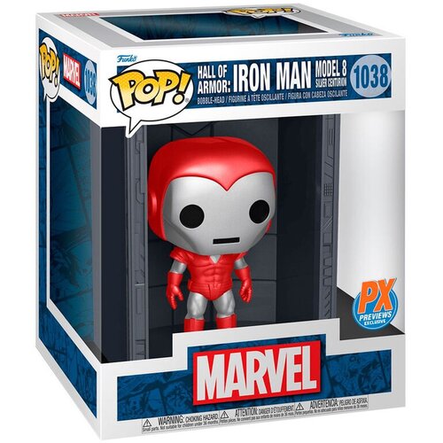 Funko marvel iron man hall of armor iron man model 8 silver centurion iron man deluxe pop! vinyl figure - previews exclusive, (20499667) Slike