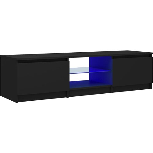 vidaXL TV omarica z LED lučkami črna 140x40x35,5 cm, (20730787) Cene