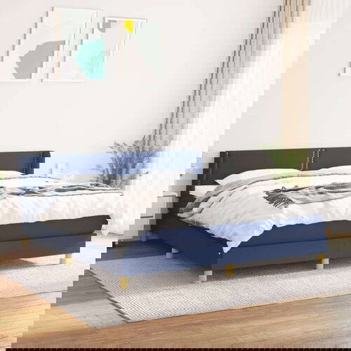  Krevet s oprugama i madracem plavi 180x200 cm od tkanine Cene